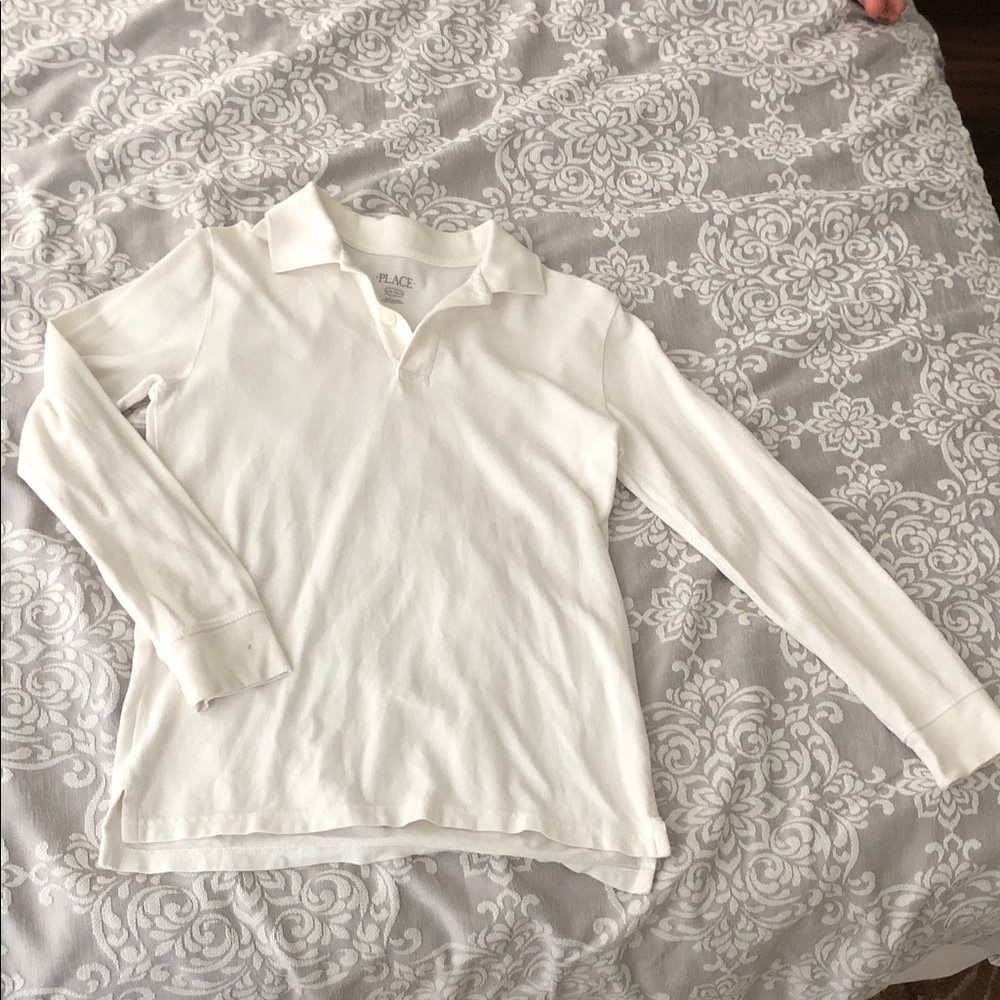The Children's Place White Long-Sleeve Polo Shirt